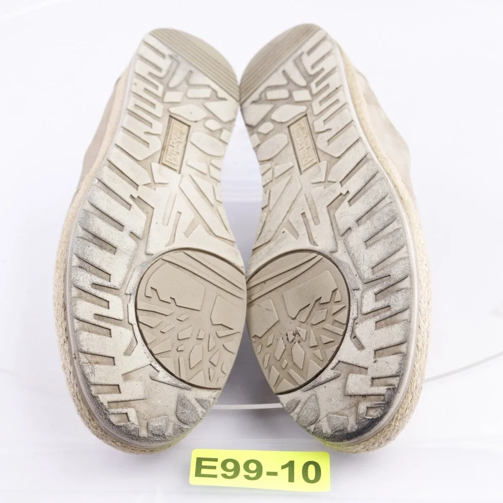 Timberland Womens Eivissa Sea Slip On Shoes Size 10 Tan Cream Suede Espadrilles